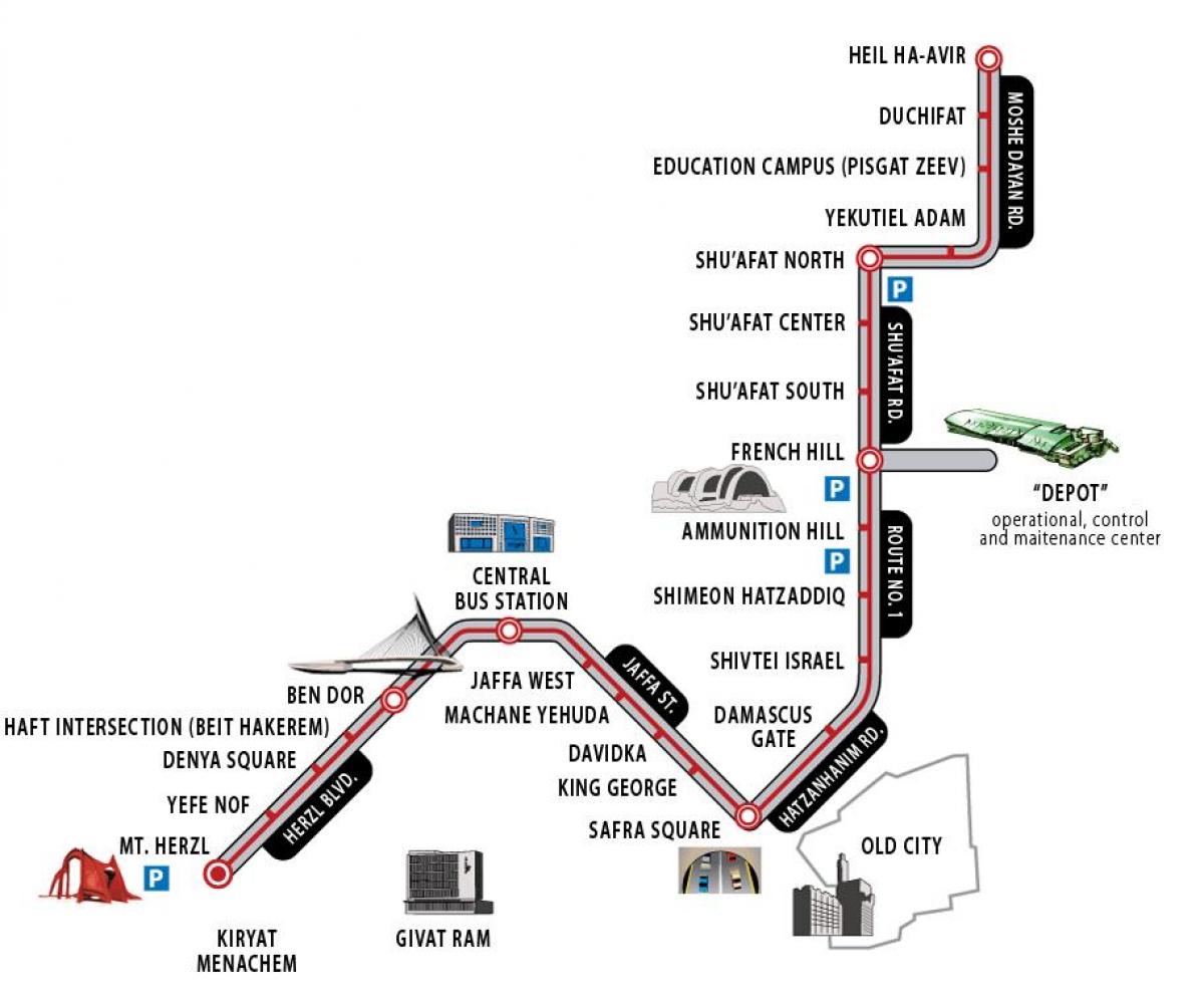 Gerusalemme stazione mappa