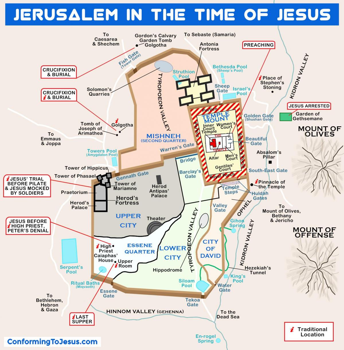 Gerusalemme ai tempi di Gesù la mappa del tempo