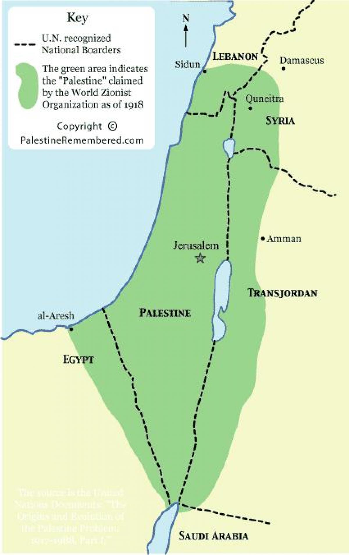 mappa di sionista