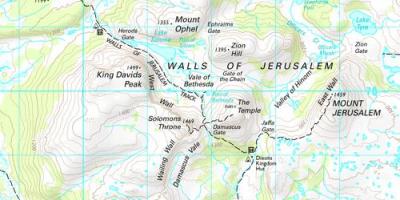 Mappa topografica di Gerusalemme