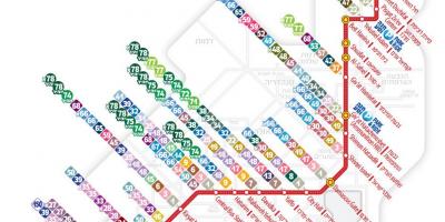 Light rail a Gerusalemme la mappa