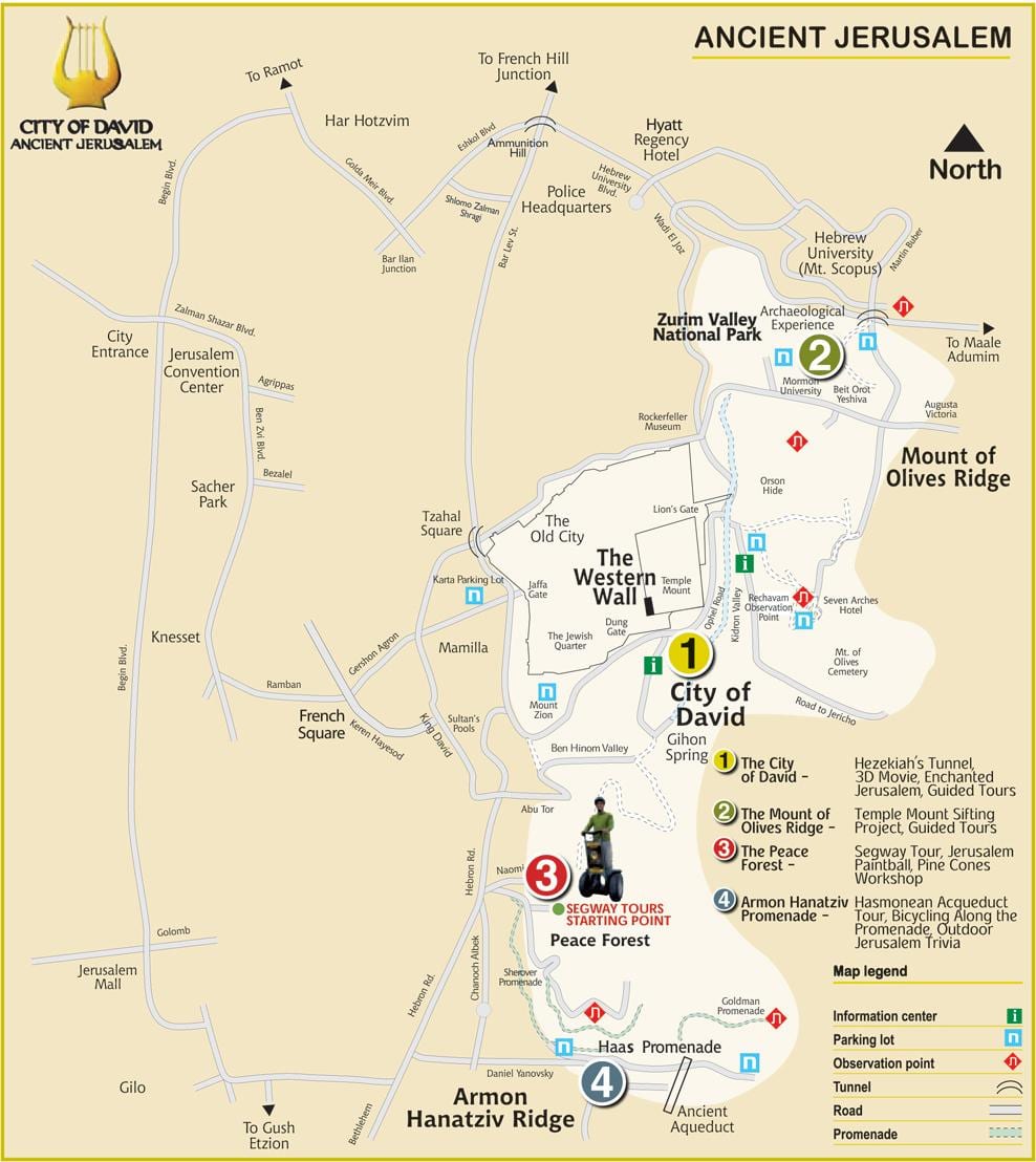mappa della città di Davide
